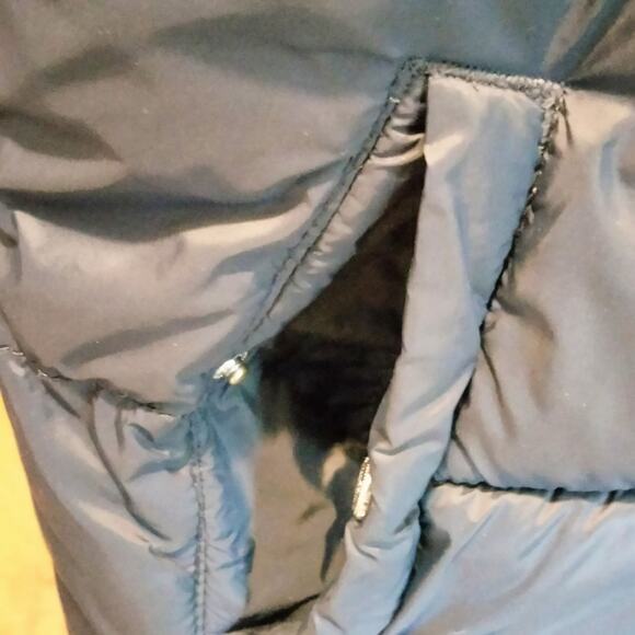 Old Navy Puffer‎ Vest Full Zip Fleece Lined Navy Blue Womens Size Small - Picture 5 of 5